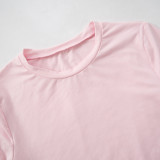 EVE Solid Color O Neck Loose Two Piece Pants Set GSZM-Y24ST593