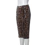 EVE Leopard Print Sequin Casual Short GNZD-51664PHD