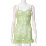 EVE Sexy Backless Tassel Camisole Dress GDSF-Q25DS098