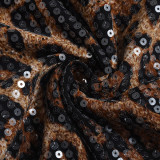 EVE Leopard Print Sequin Casual Short GNZD-51664PHD