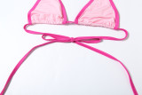 EVE Color Block Tie Up Bikinis Two Piece Short Set DLSF-K25S63780