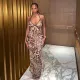 EVE Leopard Print Halterneck Backless Maxi Dress DLSF-K25D63107