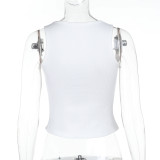 EVE Letter Print Sleeveless Tank Tops FL-JY25008MHO