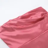EVE Tube Top Sexy Backless Satin Maxi Dress FL-YJ25003PFO