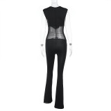 EVE Mesh Patchwork See Through Jumpsuit FL-YL25013MHO