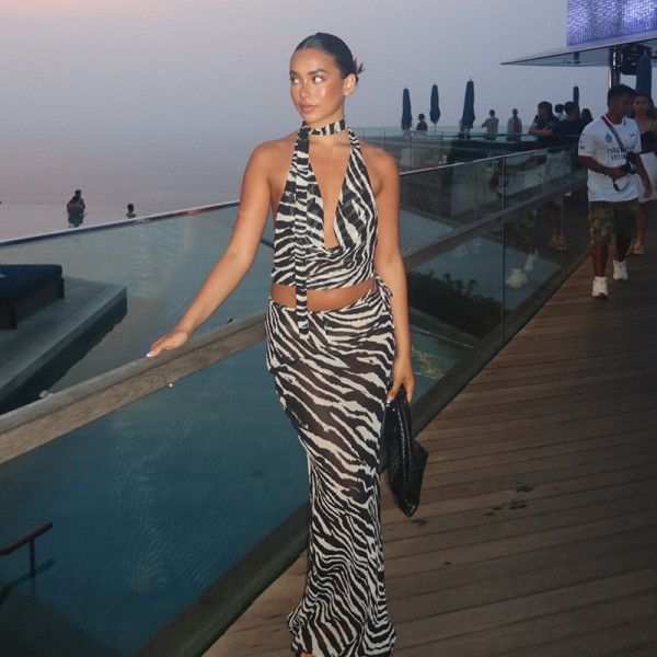 EVE Print Sleeveless Backless Two Piece Skirts Set FL-JY25047PFO