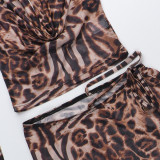 EVE Print Sleeveless Backless Two Piece Skirts Set FL-JY25047PFO