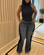 EVE Vintage Tassel Straight Leg Jeans ORY-5270