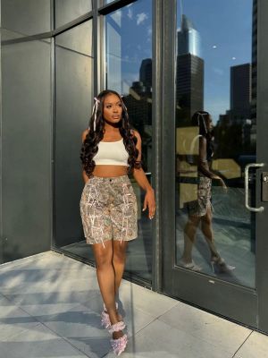EVE Camouflage Print Loose Straight Shorts GBGF-K002