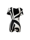 EVE Patchwork Contrast Color Romper LSD-2436