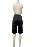 EVE Casual Zipper Solid Color Loose Knit Shorts OD-8735