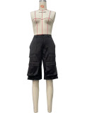 EVE Casual Zipper Solid Color Loose Knit Shorts OD-8735