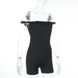 EVE Fashion Solid Color Sling Romper FL-YL25036DGO