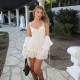 EVE V Neck Solid Color Vest Mini Dress FL-YJ24685MHO