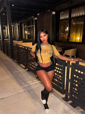 EVE See Through Print Short Sleeve Tops YWXS-XS-Q23TP410