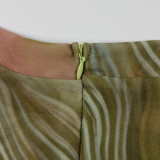 EVE Mesh See Through Flare Sleeve Maxi Derss YWXS-XS-L45412