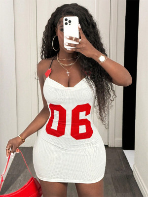 EVE Mesh Print Backless Mini Dress YWXS-XS-L45553