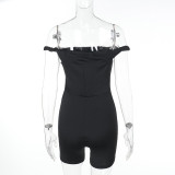 EVE Fashion Solid Color Sling Romper FL-YL25036DGO
