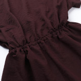EVE Solid Color Shirt Neck Romper FL-YJ25039PFO