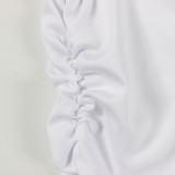EVE Solid Color Slash Neck Tops And Skirts 2 Piece Set YWXS-XS-XSL445010