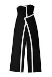 EVE Tube Tops Backless Buttoned Jumpsuit BY-7205