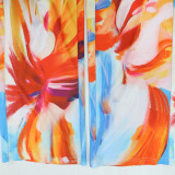 EVE Print Tube Tops Irregular Tops And Pants Suit CYA-901828