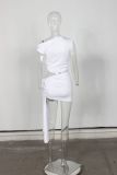 EVE Solid Color Slash Neck Tops And Skirts 2 Piece Set YWXS-XS-XSL445010