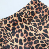 EVE Long Sleeve Tops And Leopard Print Long Skirts Suit CYA-901787