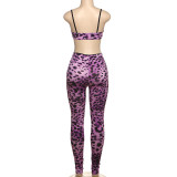 EVE Pre Order: About 7 work days shipping Leopard Print Sling Two Piece Pants Set YUEM-300323