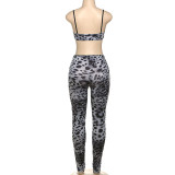 EVE Pre Order: About 7 work days shipping Leopard Print Sling Two Piece Pants Set YUEM-300323