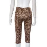EVE Leopard Print Tight Seventh Pants GDSF-J25PT029