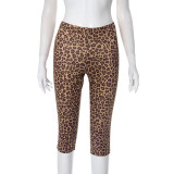 EVE Leopard Print Tight Seventh Pants GDSF-J25PT029