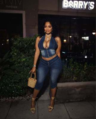 EVE Fashion Denim Zipper Tops Seventh Pants Suit MEM-88643