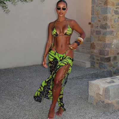 EVE Print Sexy Bikinis + Long Skirt Two Piece Swimsuit XEF-K25S68281