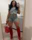 EVE Denim Color Block Lapel Two Piece Shorts Set GSMJ-8002