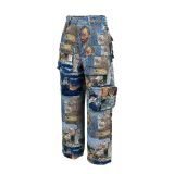 EVE Jacquard Vintage Print Multi-Pocket Pants ZSD-0740