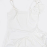 EVE Irregular Ruffles Sling Midi Dress CYA-901689