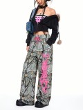 EVE Camouflage Loose Straight Casual Pants GFMA-25083