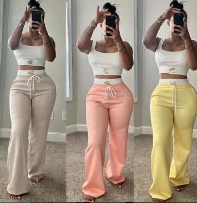 EVE Loose Sport Contrast Color Vest Pants 2 Piece Set GBGF-6614