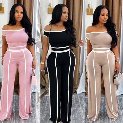 EVE Plus Size Sleeveless Loose Two Piece Pants Set NY-3532
