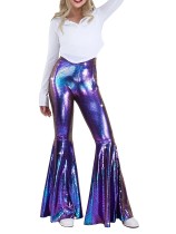 EVE Hot Stamping Snakeskin Print Flared Pants GFMA-25069