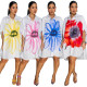 EVE Fashion Print Loose Shirt Dress GFDY-1333