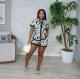 EVE Print Casual Short Sleeve Two Piece Short Set CYA-901762