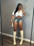 EVE Fashion Washed Slim Denim Skirts GSMJ-6999