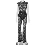 EVE Lace Sleeveless Bodysuit Two Piece Pants Suit GDSF-D25ST129