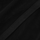 EVE Solid Color Mesh Hollow Out Skinny Pants GDSF-D25PT116