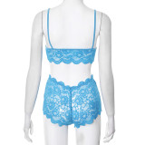 EVE Sexy Lace Sling Vest Shorts Solid Suit GDSF-D25ST009