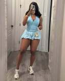 EVE Solid Color Sleeveless Zipper Romper TR-1330