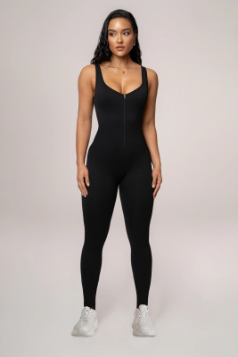 EVE U Neck Print Sleeveless Jumpsuit GXYF-0478