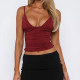 EVE Plus Size V Neck Solid Color Sling Vest GMAN-29277
